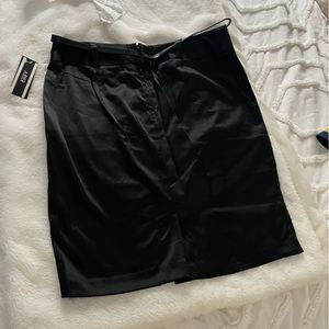 Black midi skirt